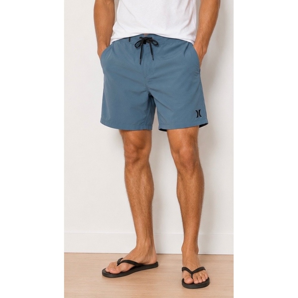 Hurley Mens Blue Board Shorts Swim Trunks Size 34 21 Inch Length New With Tags